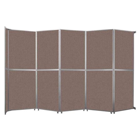 Versare Operable Wall Folding Room Divider 19'6" x 12'3" Latte Fabric 1070513-2